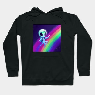 Rainbow Space Alien Hoodie